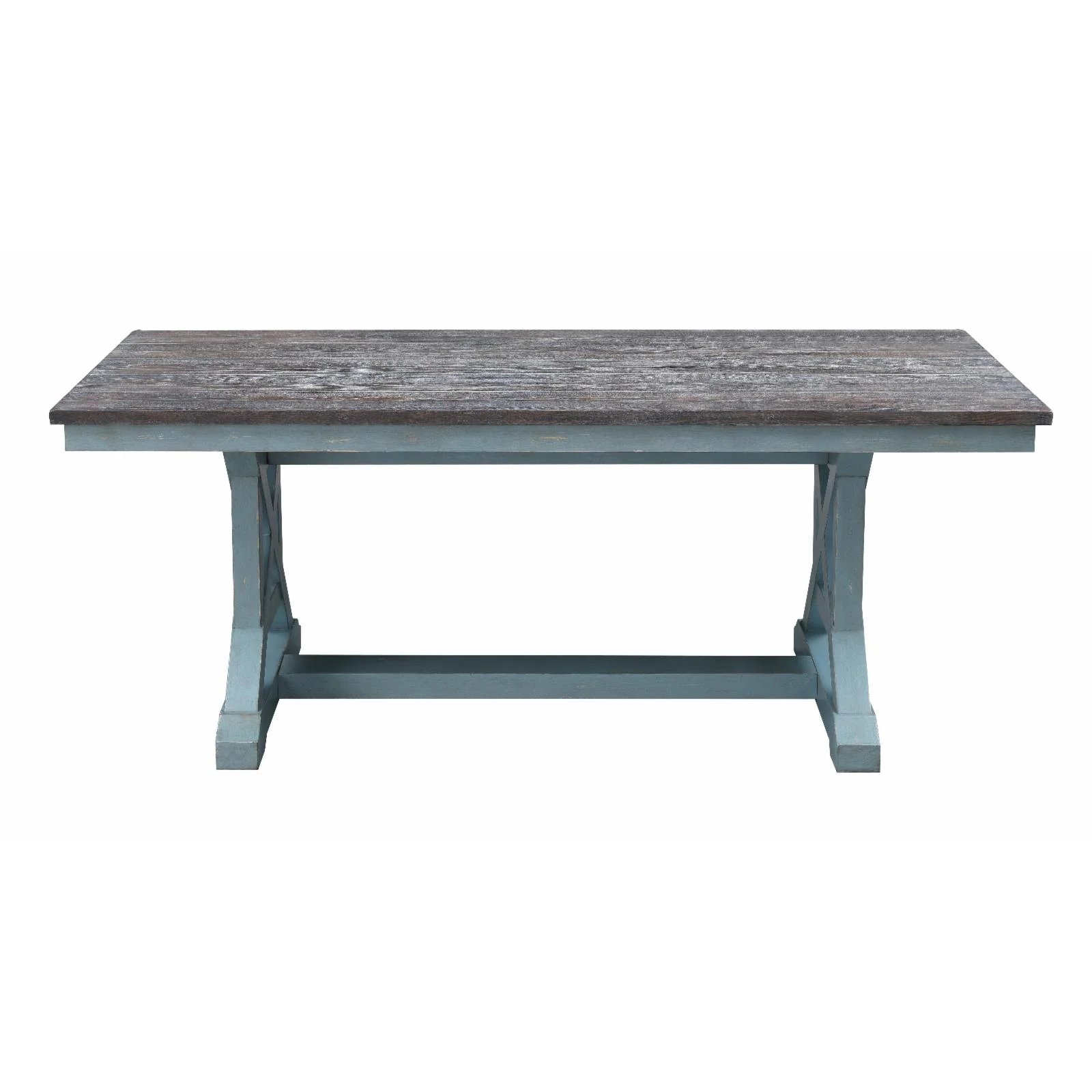 Coast to Coast Wharf Hand Painted Plank Style Top Wood Dining Table, 30