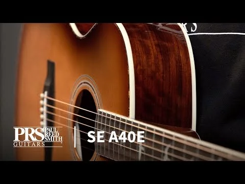 PRS SE A40E Angelus Acoustic Electric Guitar, Tobacco Sunburst