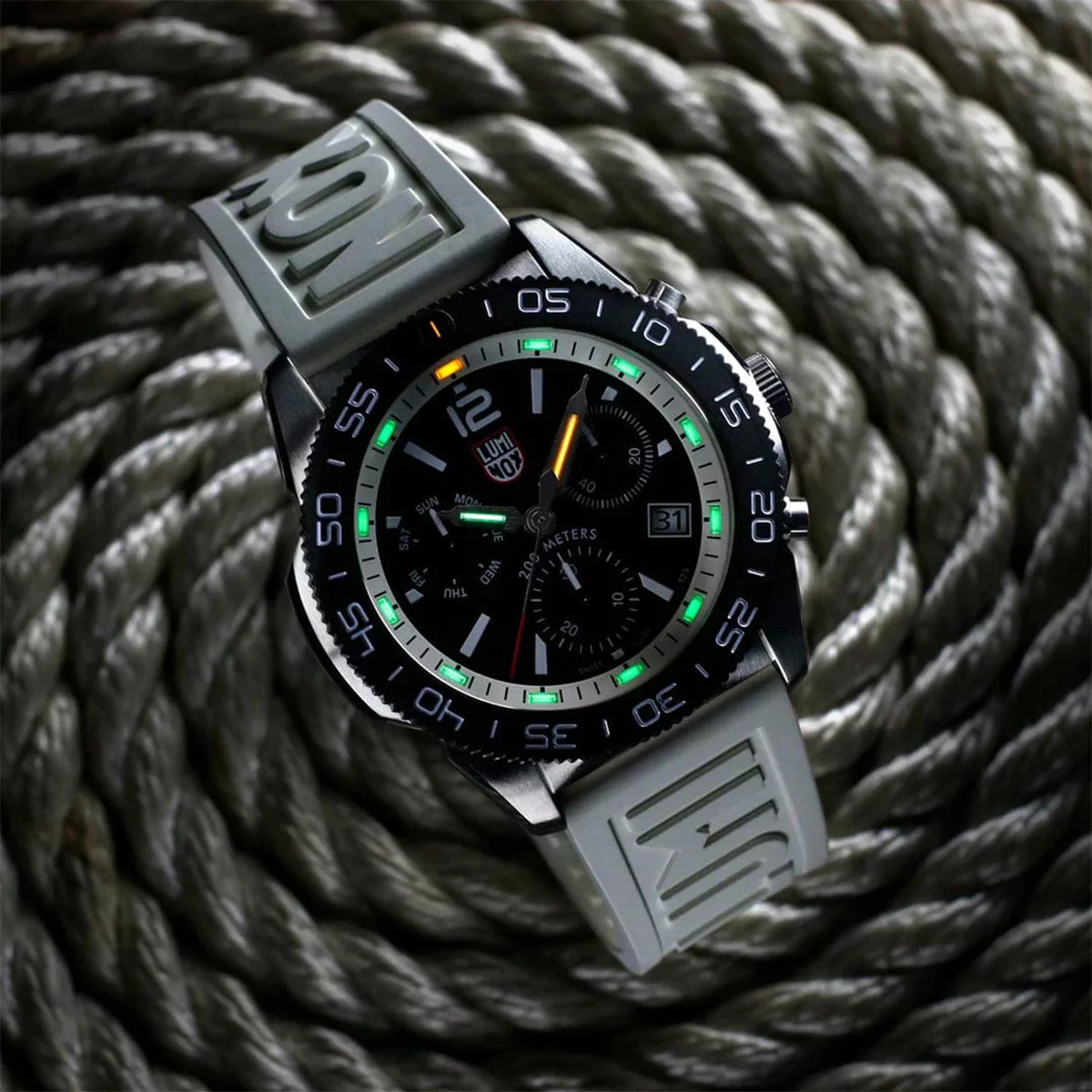 Luminox 3141 Men's Pacific Diver Chronograph Black Dial Watch