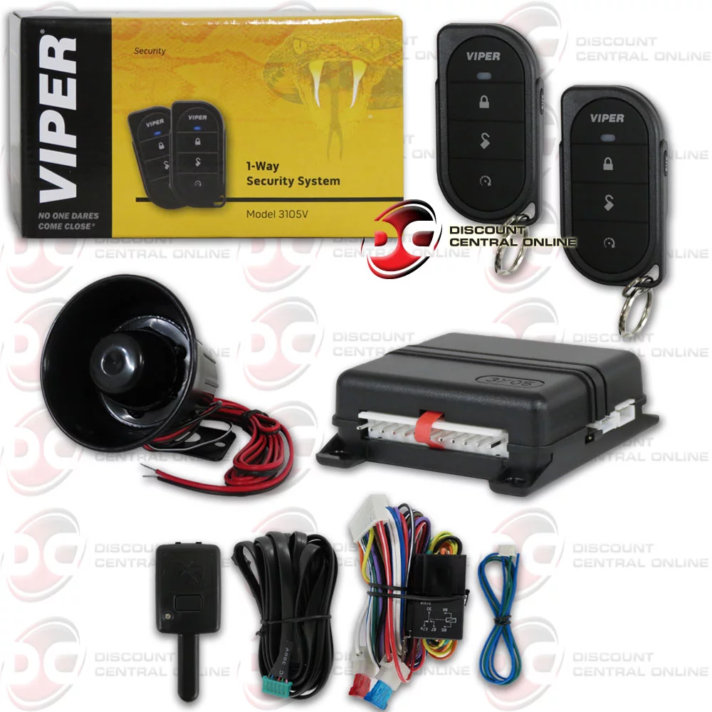 Viper 350 Plus 1-way Car Alarm Security System With Keyless Entry 3105V