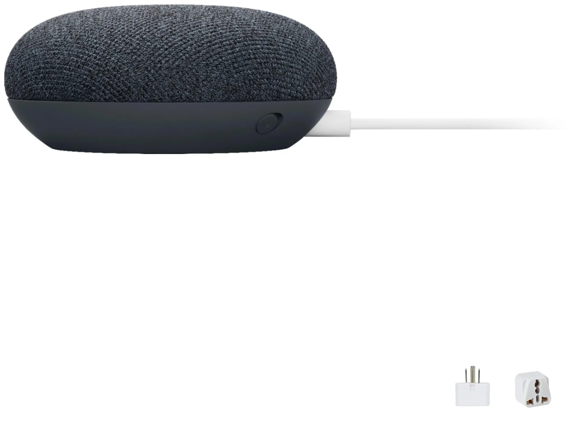 Google Nest Mini 1st Generation Bluetooth Speaker (International Version) with US Power Adapter - Charcoal