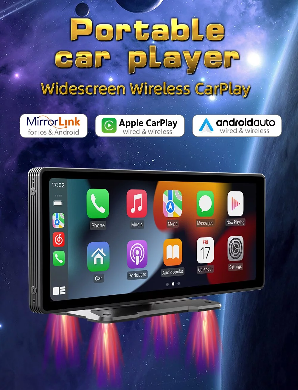 Car Multimedia Player With Rear View Camera IPS Touch Screen Wireless Carplay Android Auto Bluetooth 9'' Portable Car MP5 Stereo Car Stereo Audio