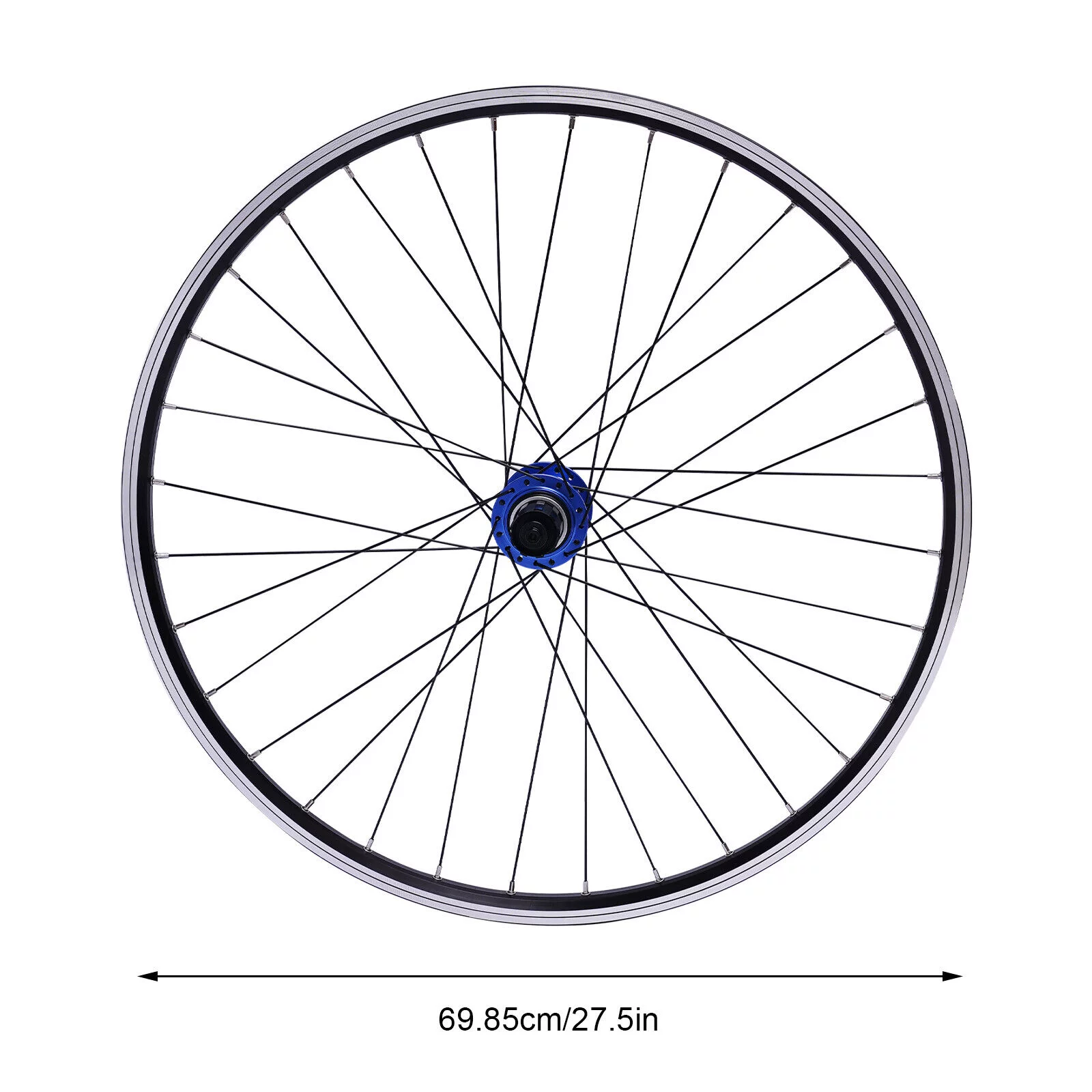 Mountain Bike Wheelset 27.5 Inch, Aluminum Alloy Dual Six-Hole Disc Brakes MTB Wheelset Quick Release Front and Rear Bike Wheels Bicycle Wheels Fit Cassette Bicycle Wheelset