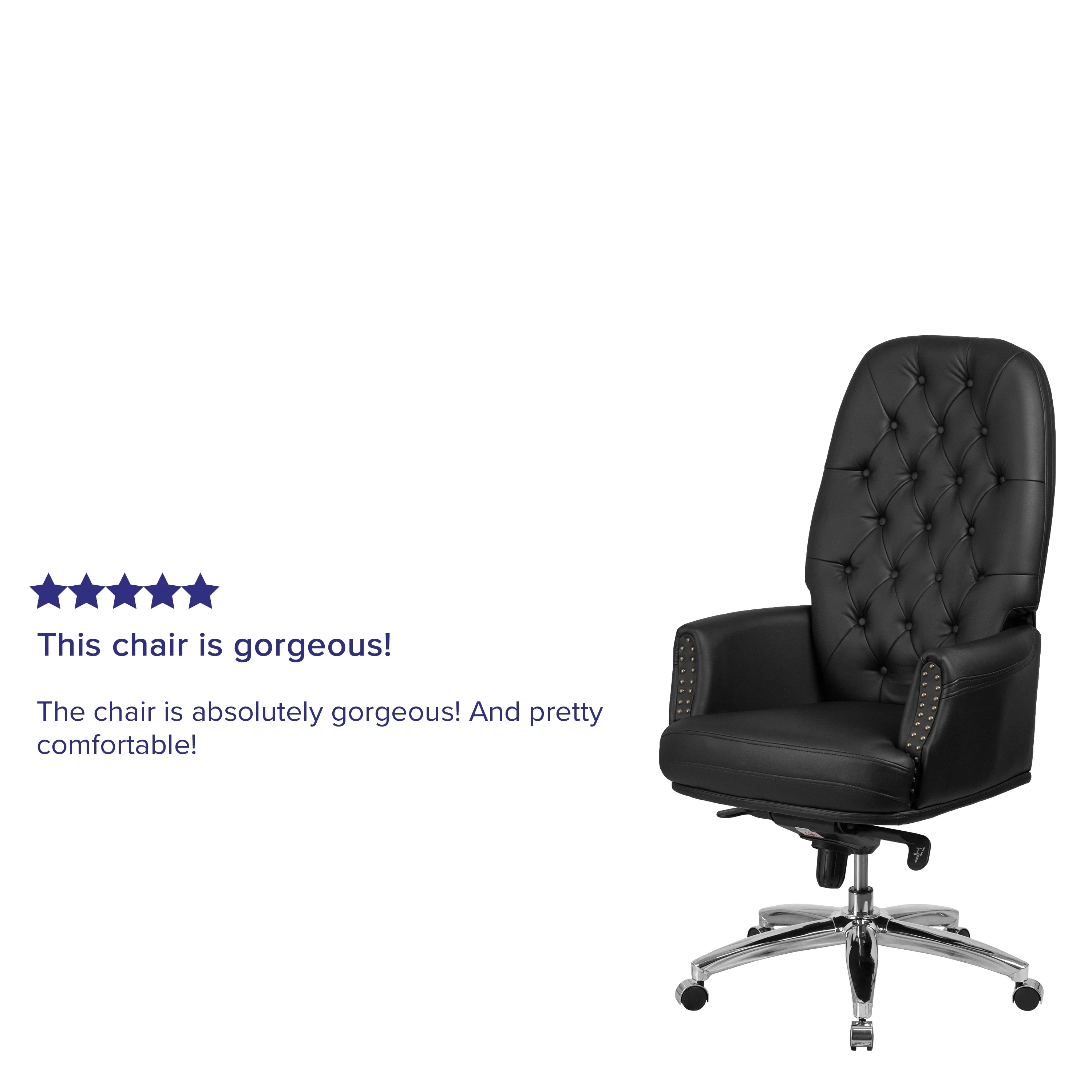 Emma + Oliver High Back Traditional Black LeatherSoft Multifunction Ergonomic Office Chair