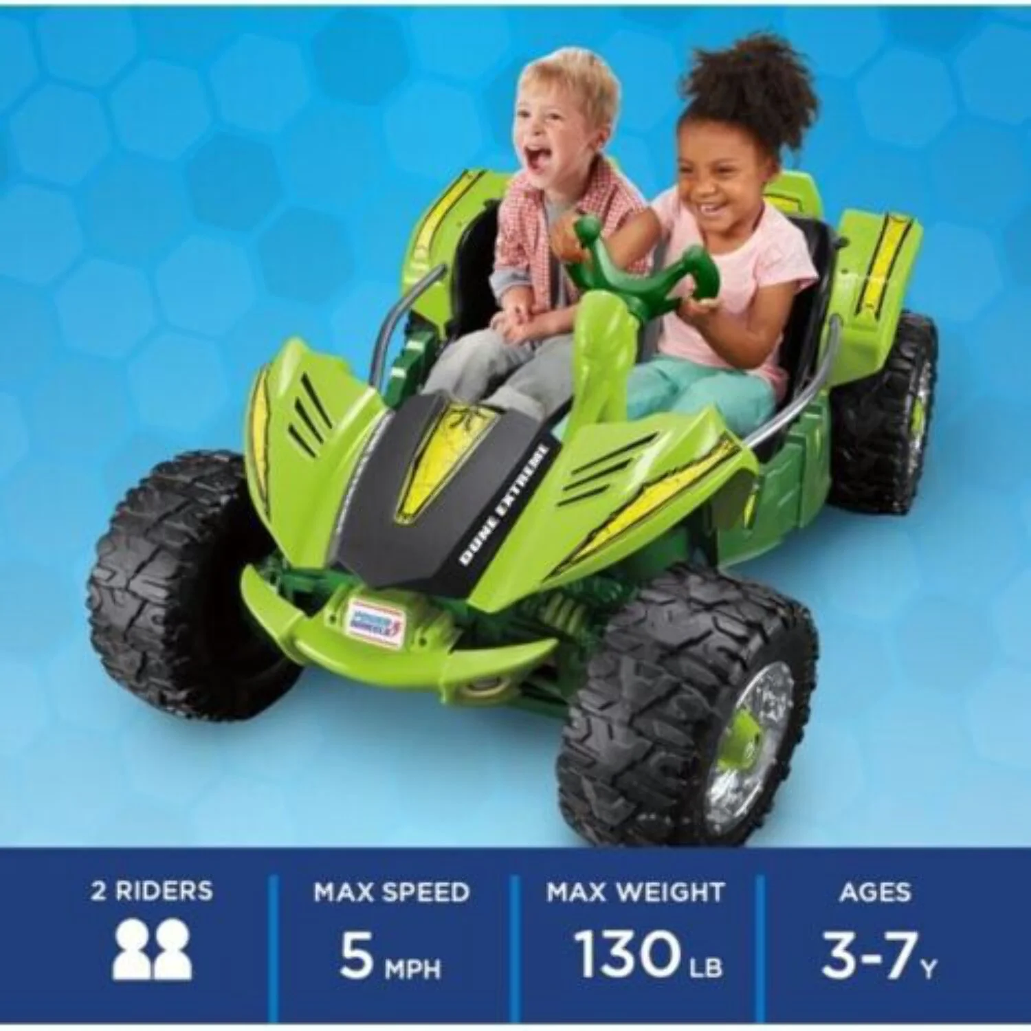 Power Wheels Dune Racer Extreme Green 12V Ride-On Toy for Kids