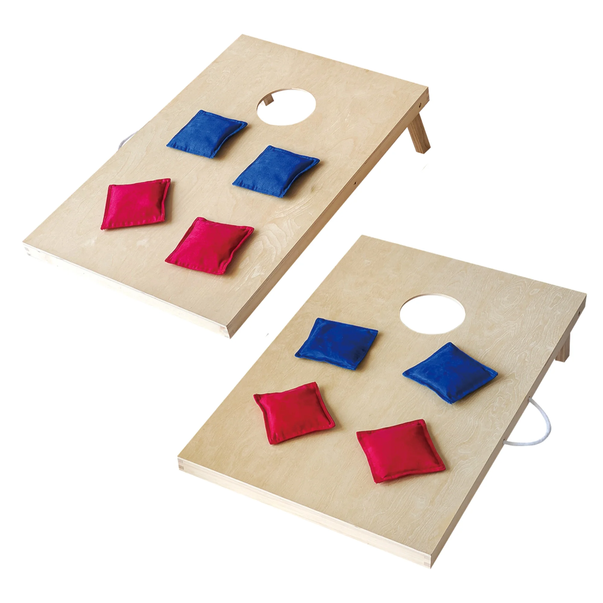 Cornhole Wooden, Stick and Slide, 8 bean bags, by MinnARK