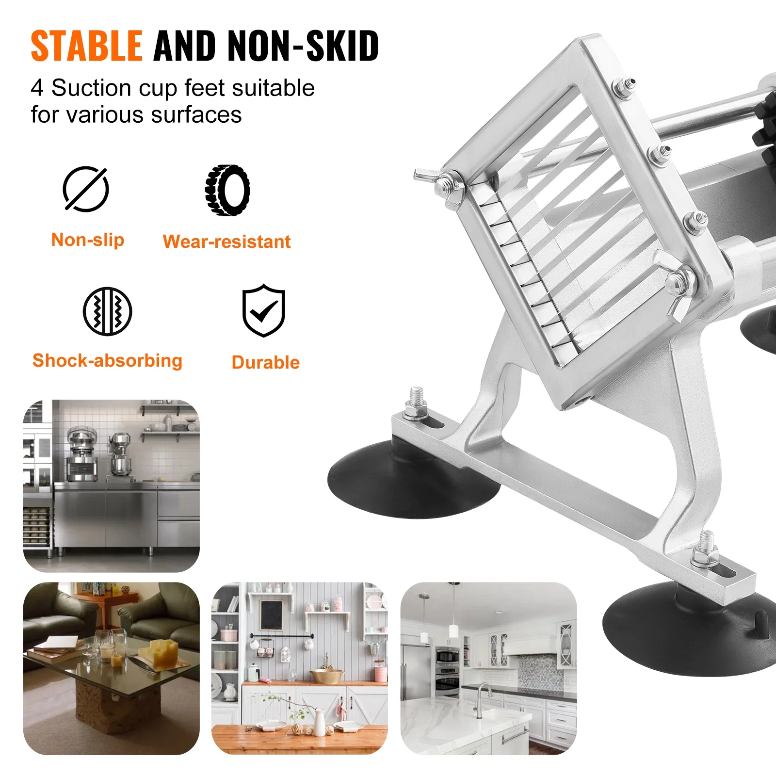 SKYSHALO 3/8 Inch Manual Commercial Vegetable Slicer Fruit Slicer Cutter