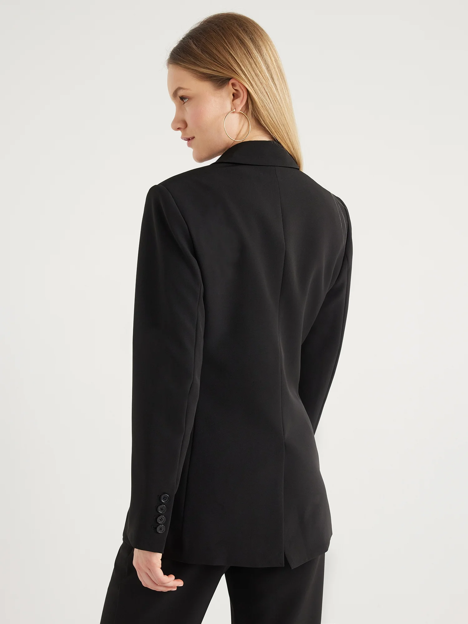 Scoop Women's Ultimate One Button Crepe Suit Blazer, Sizes XS-XXL