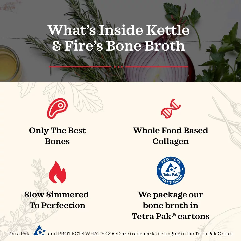 Kettle & Fire Bone Broth Beef 16.2 fl oz Pack of 3