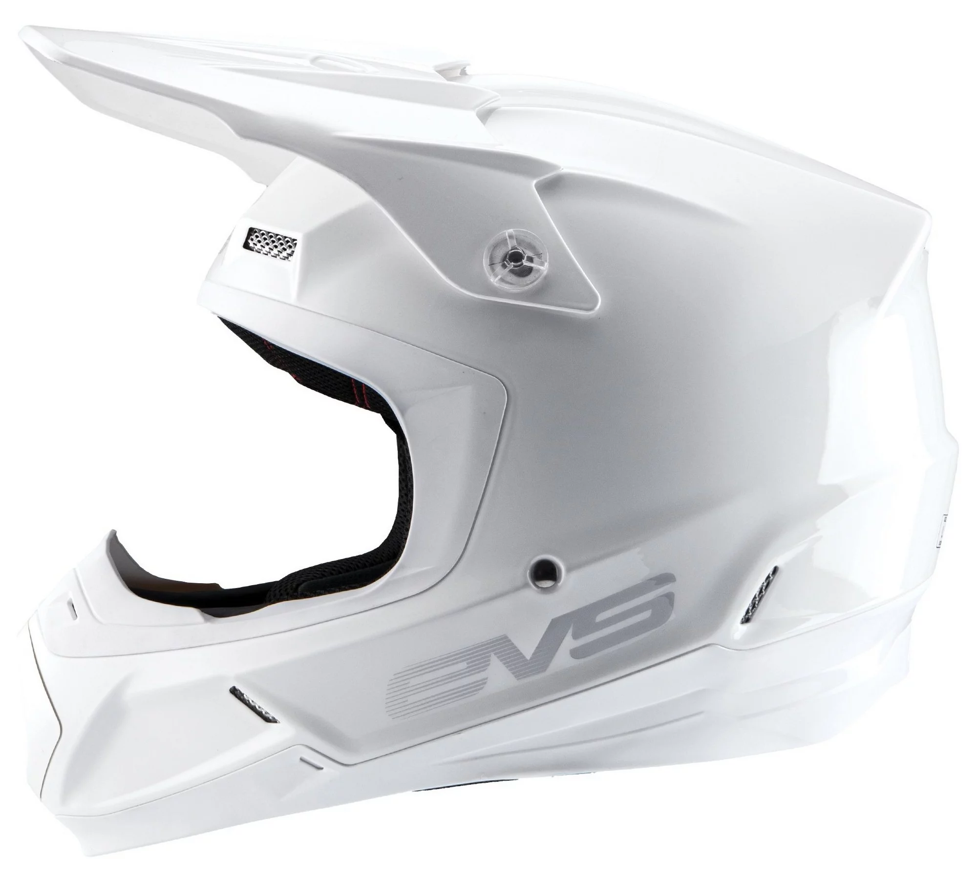 EVS Sports Unisex-Adult T5 Solid Off Road Full Face Motorcycle Helmet White, Small