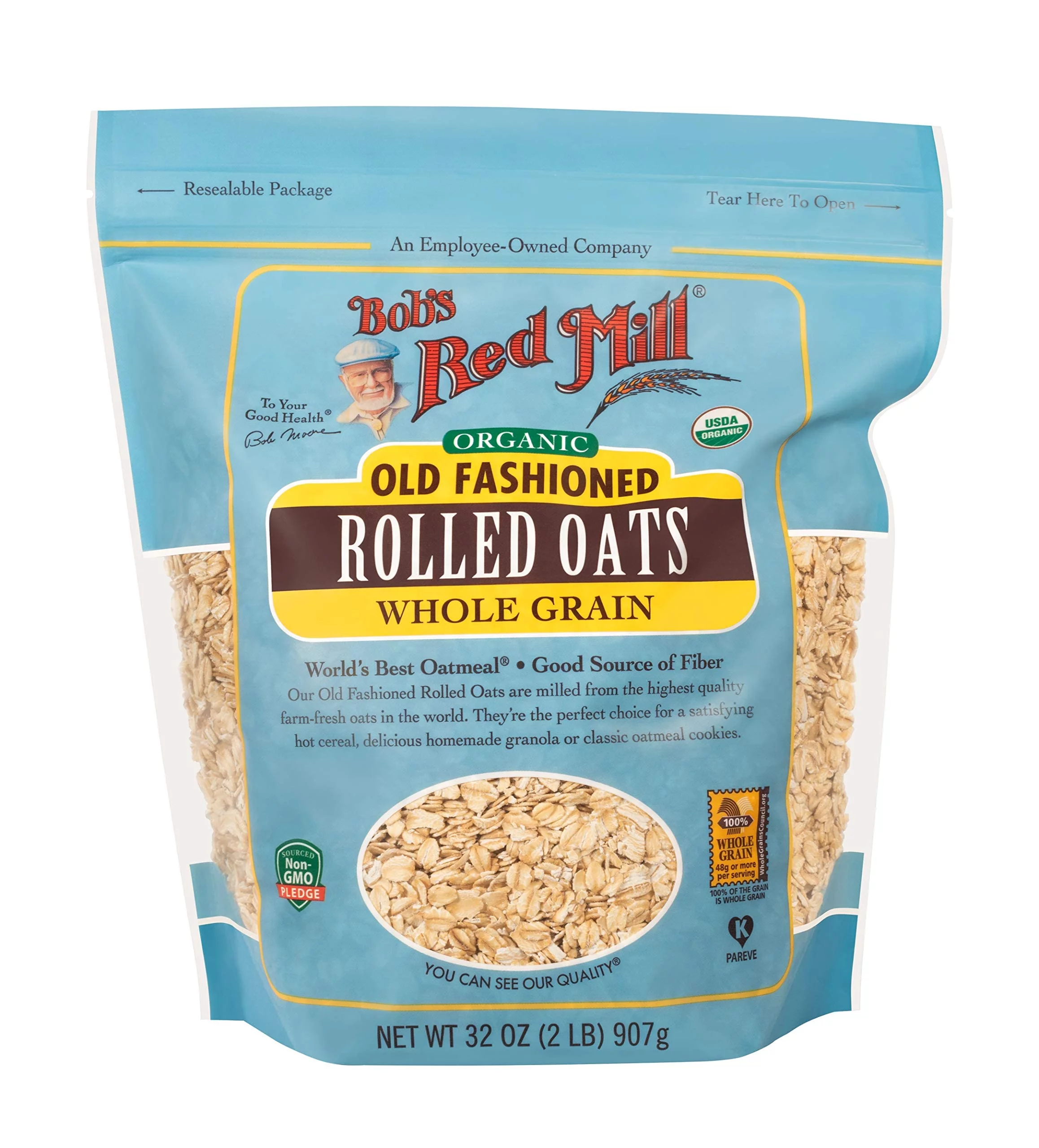 Bob,S Red Mill Organic Old Fashioned Rolled Oats, 32-Ounce (Pack Of 4)