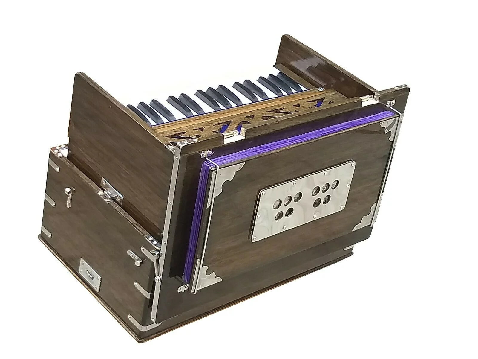 SAFRI HARMONIUM~2 OCTAVE~4 STOPS~DOUBLE REEDS~32 KEYS~TUNED TO 440 Hz~TRAVELER~SUITABLE FOR BHAJAN,KIRTAN,YOGA