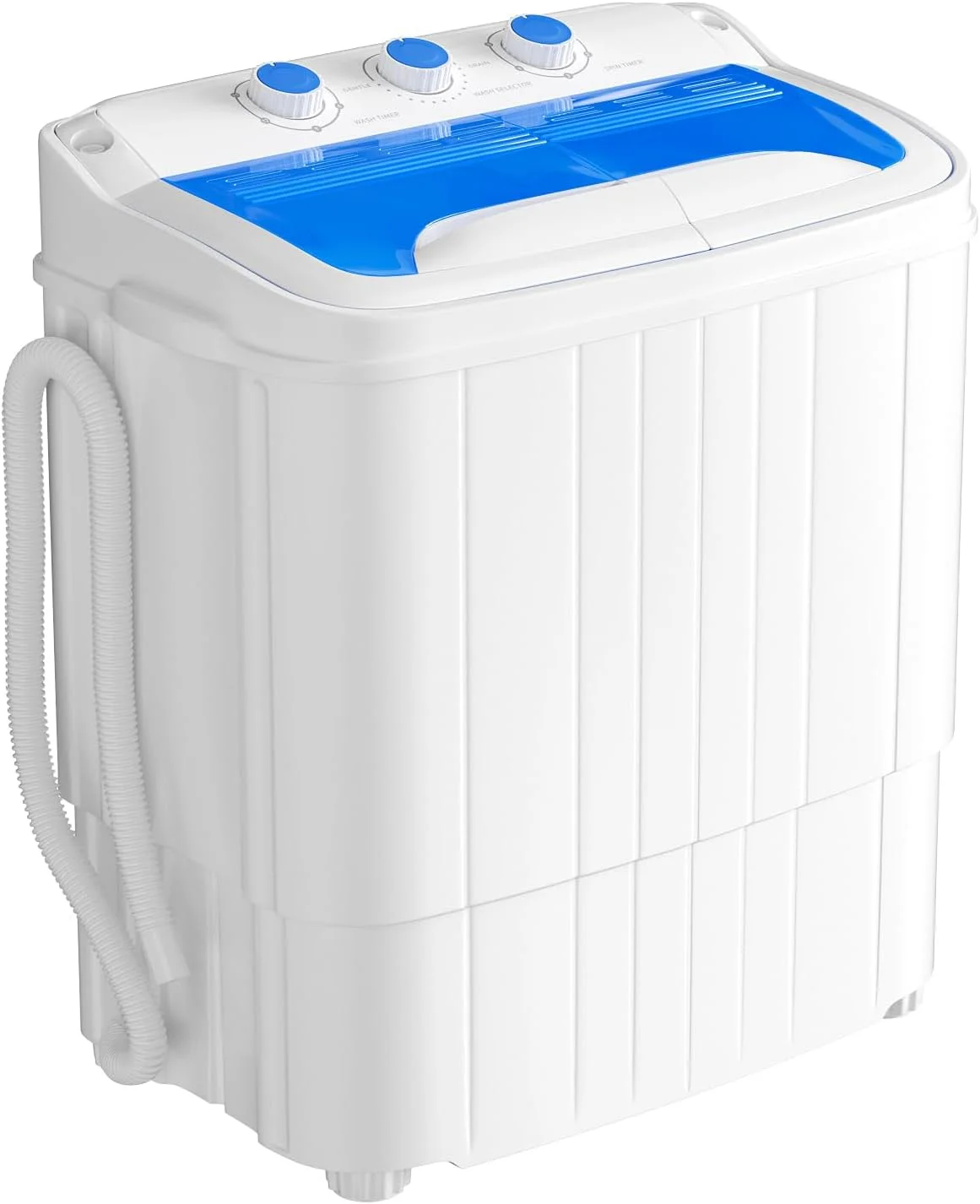 AUCHI Portable Washing Machine, 2 In 1 Small Washing Machine and Spin Dryer Combo, 14.5lbs Compact Mini Twin Tub Washing Machine for Camping, Apartments, Dorms, College Rooms, RV, Delicates, Blue