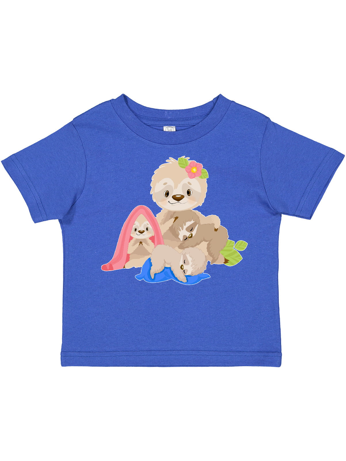 Inktastic Sloth Mom with 3 Baby Sloths Boys or Girls Toddler T-Shirt