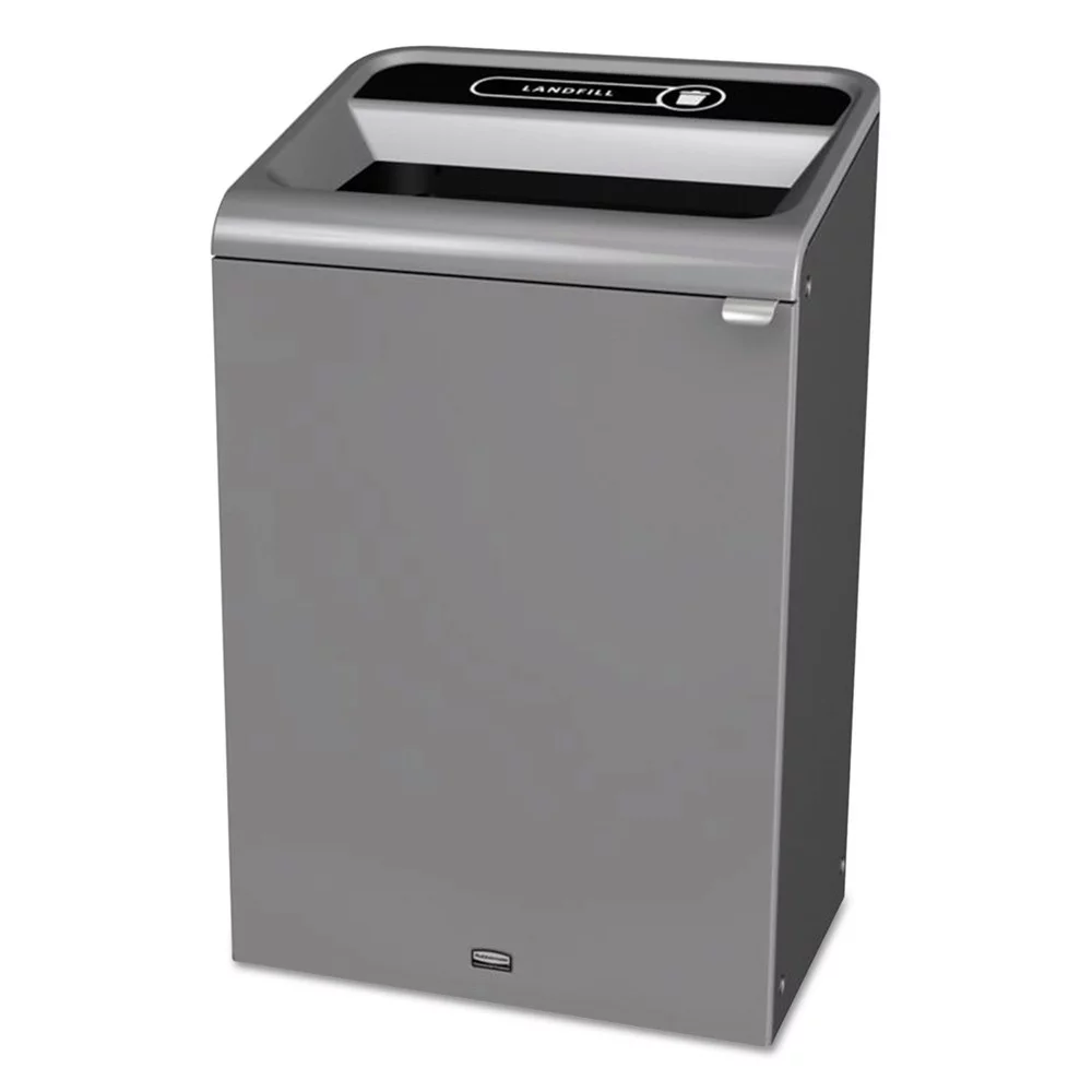Rubbermaid Commercial Configure Indoor Recycling Waste Receptacle 33 gal Gray Landfill 1961628