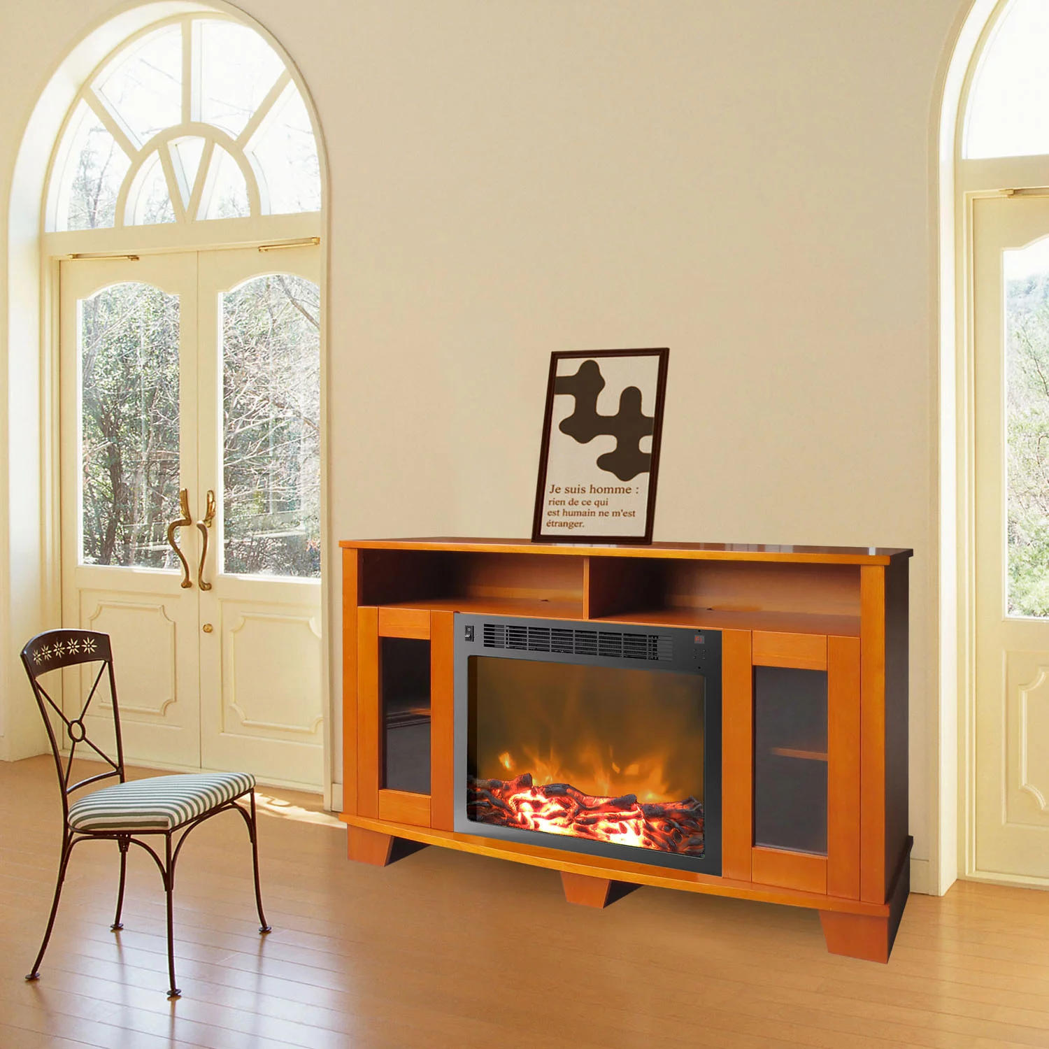 Cambridge Savona Electric Fireplace Heater with 59
