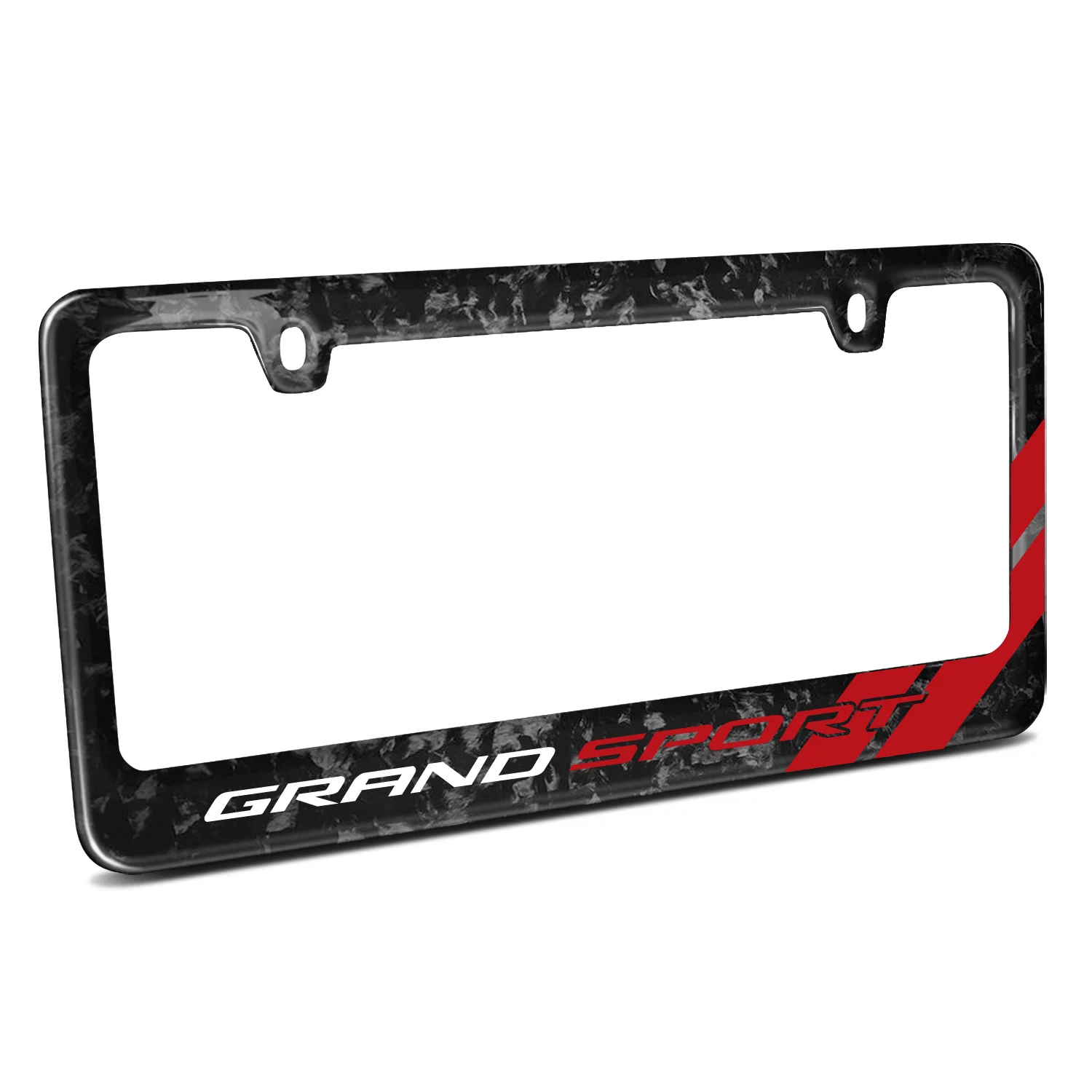 Chevrolet Corvette C7 Grand-Sport Red Stripes Genuine Forged Carbon Fiber License Plate Frame