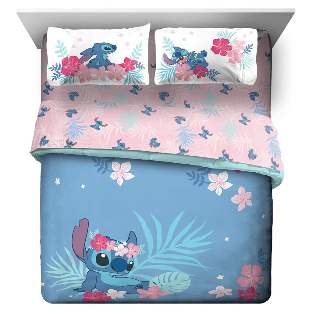Disney Lilo & Stitch Paradise Dream 7 Piece Microfiber Queen Bed Set