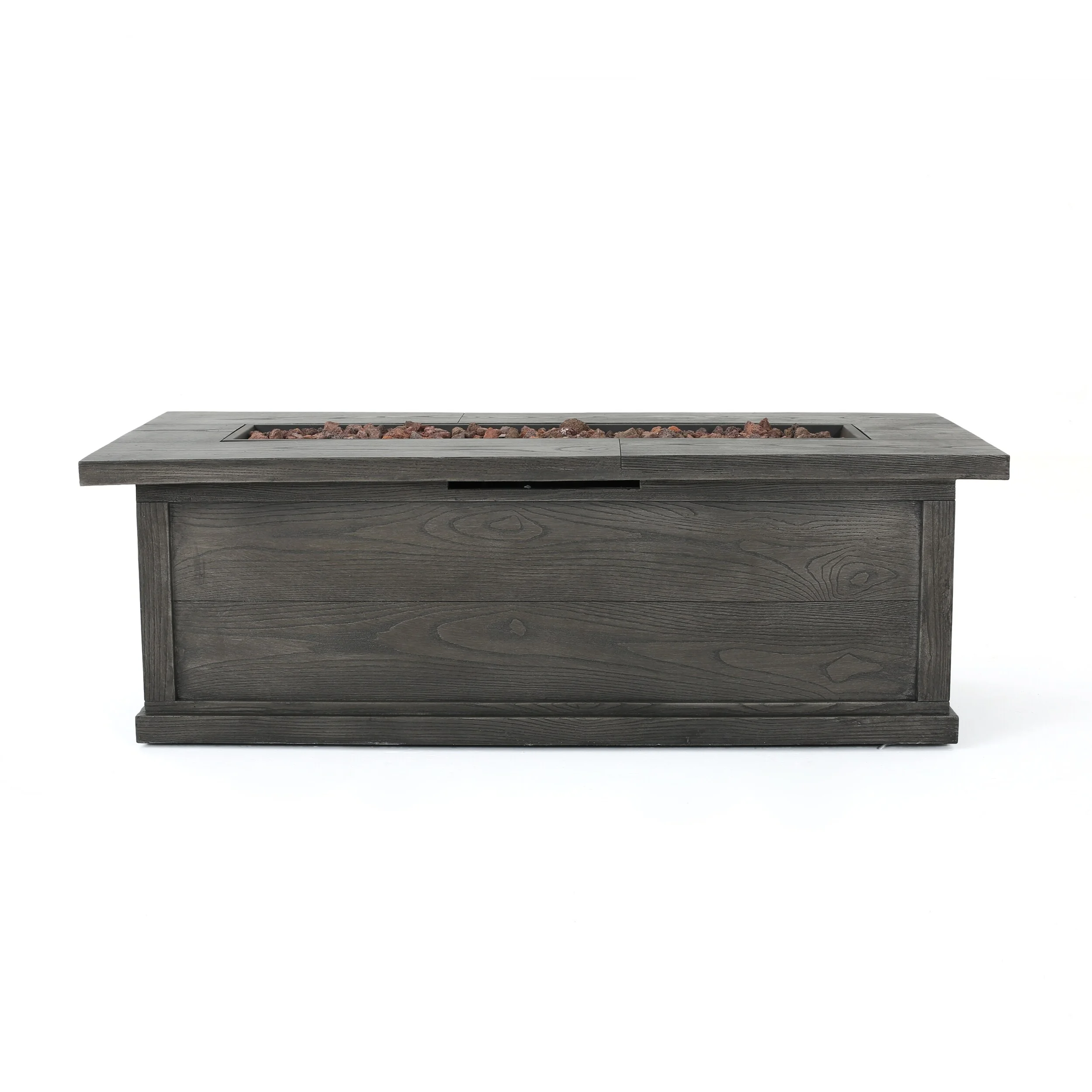 Christopher Knight Home Anchorage Outdoor 50,000 BTU Lightweight Concrete Rectangular Fire Pit (No Tank Holder) by  Brown