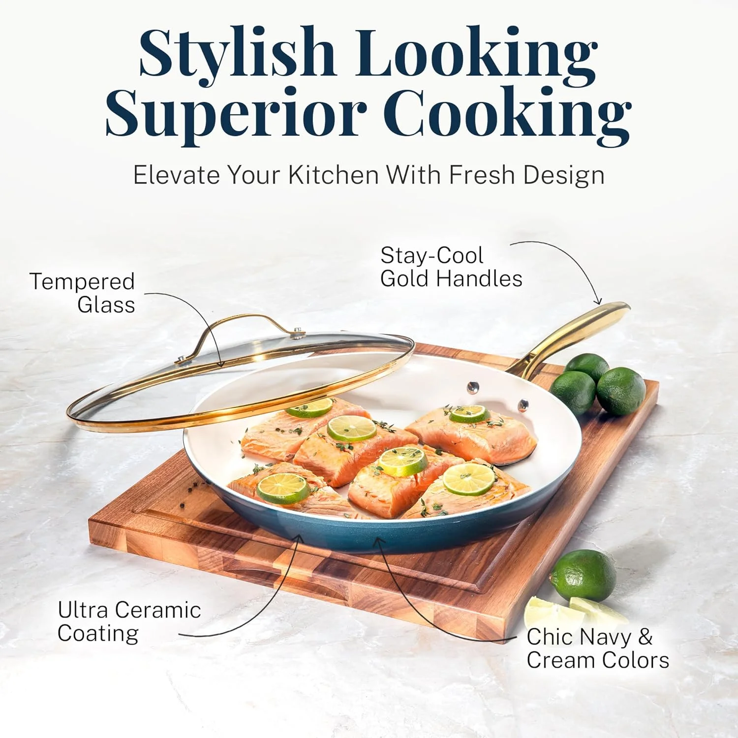 Gotham Steel 15 Pc Ceramic Pots and Pans Set Non Stick, Kitchen Cookware Sets Ceramic Cookware Set