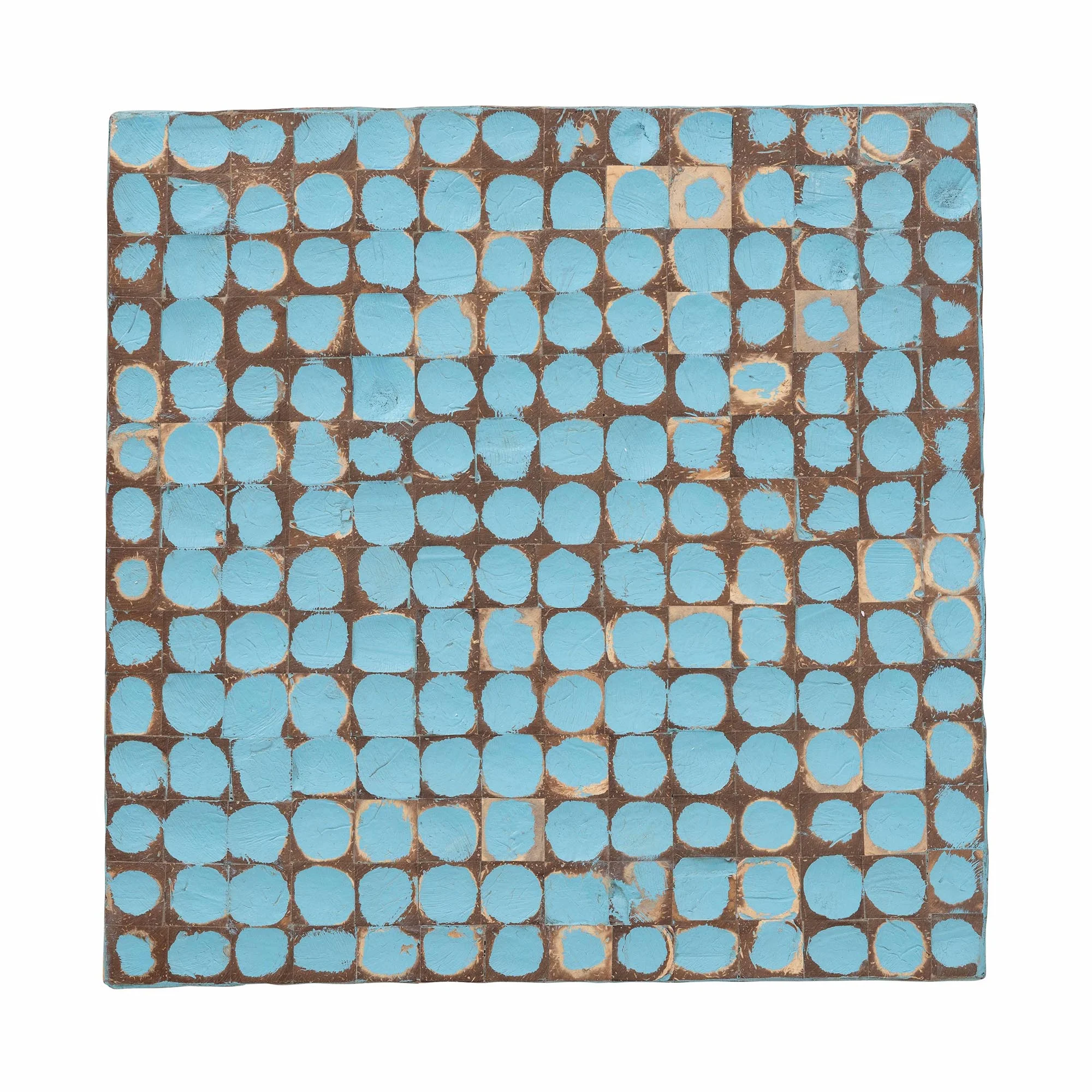 bali & pari Janella Boho End Table, Square, Sky Blue