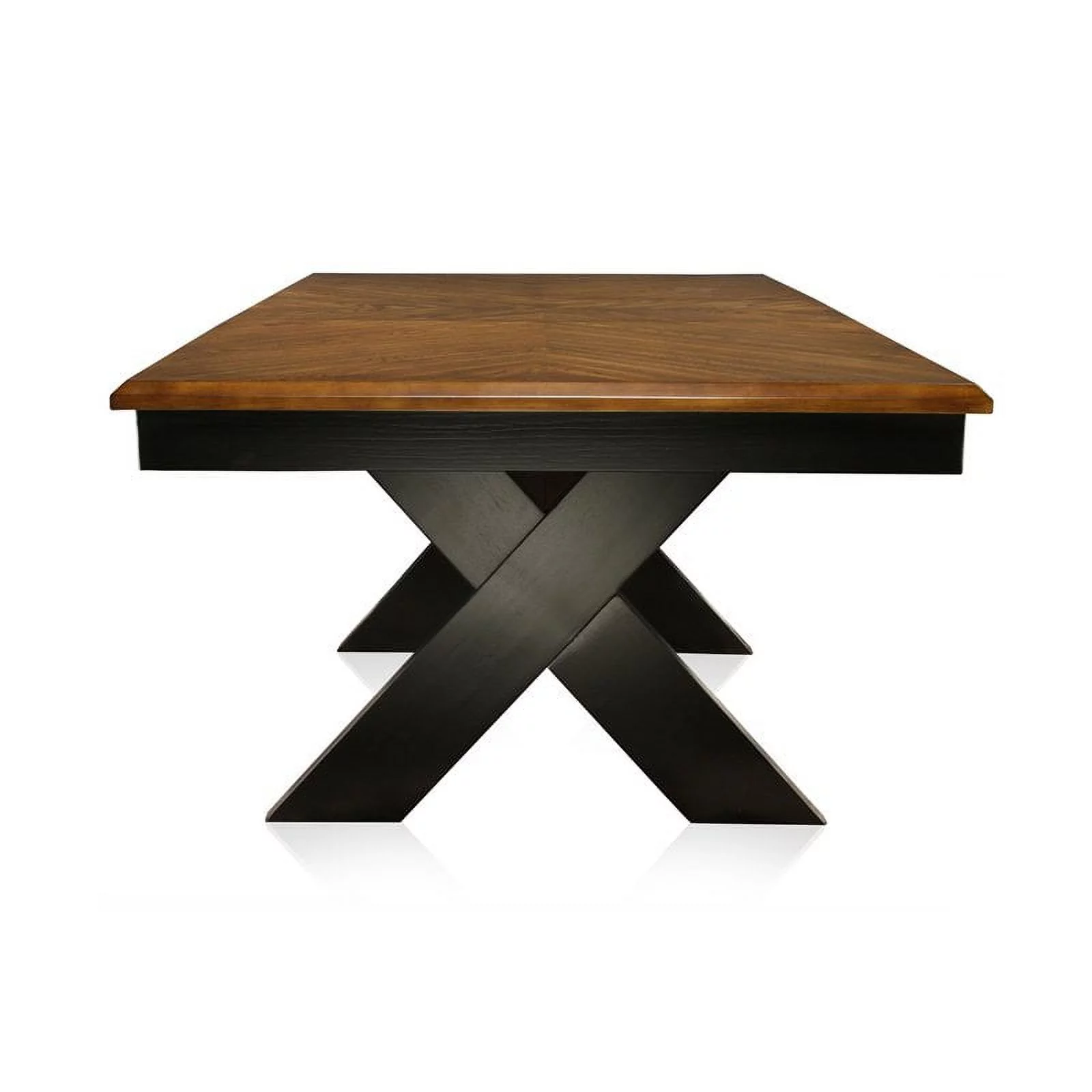 Furniture of America Hulledge Transitional 9-Piece Wood Dining Set in Dark Oak