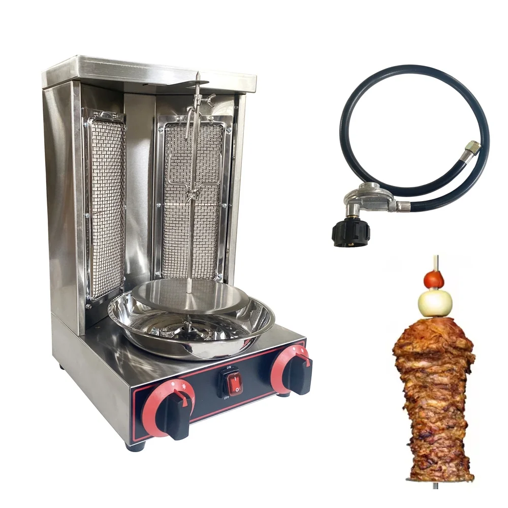 PreAsion Shawarma Machine Gas Kebab Gyro Grill Machine Doner Kebab Machine Vertical Broiler Gyro Machine