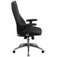 Flash Furniture High Back Black LeatherSoft Smooth Upholstered Executive Swivel Office Chair with Arms