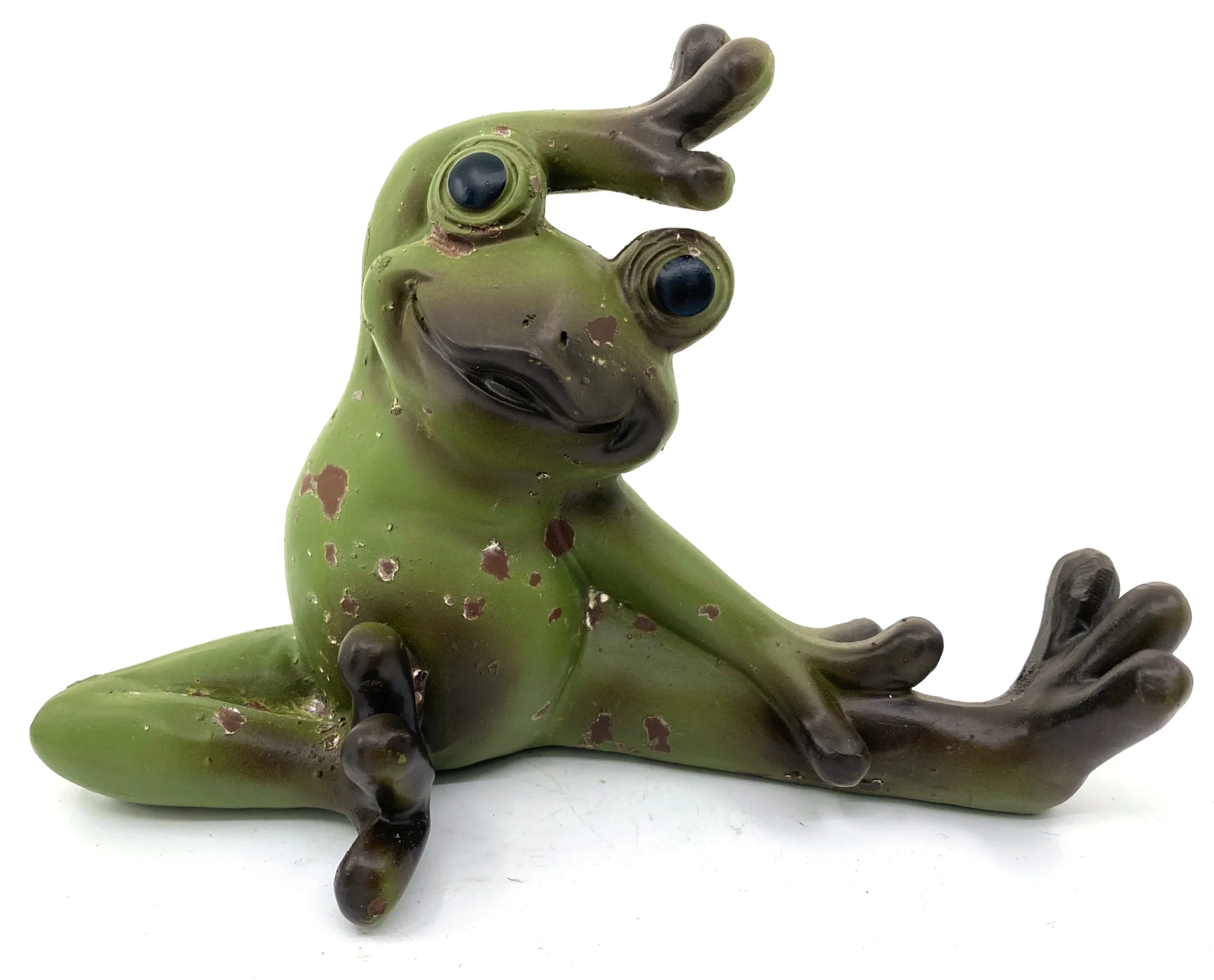THE JOY TREE Yoga Frog Set of 3 - Zen Indoor Outdoor Garden Shelf Figurines - Home Meditation Decor