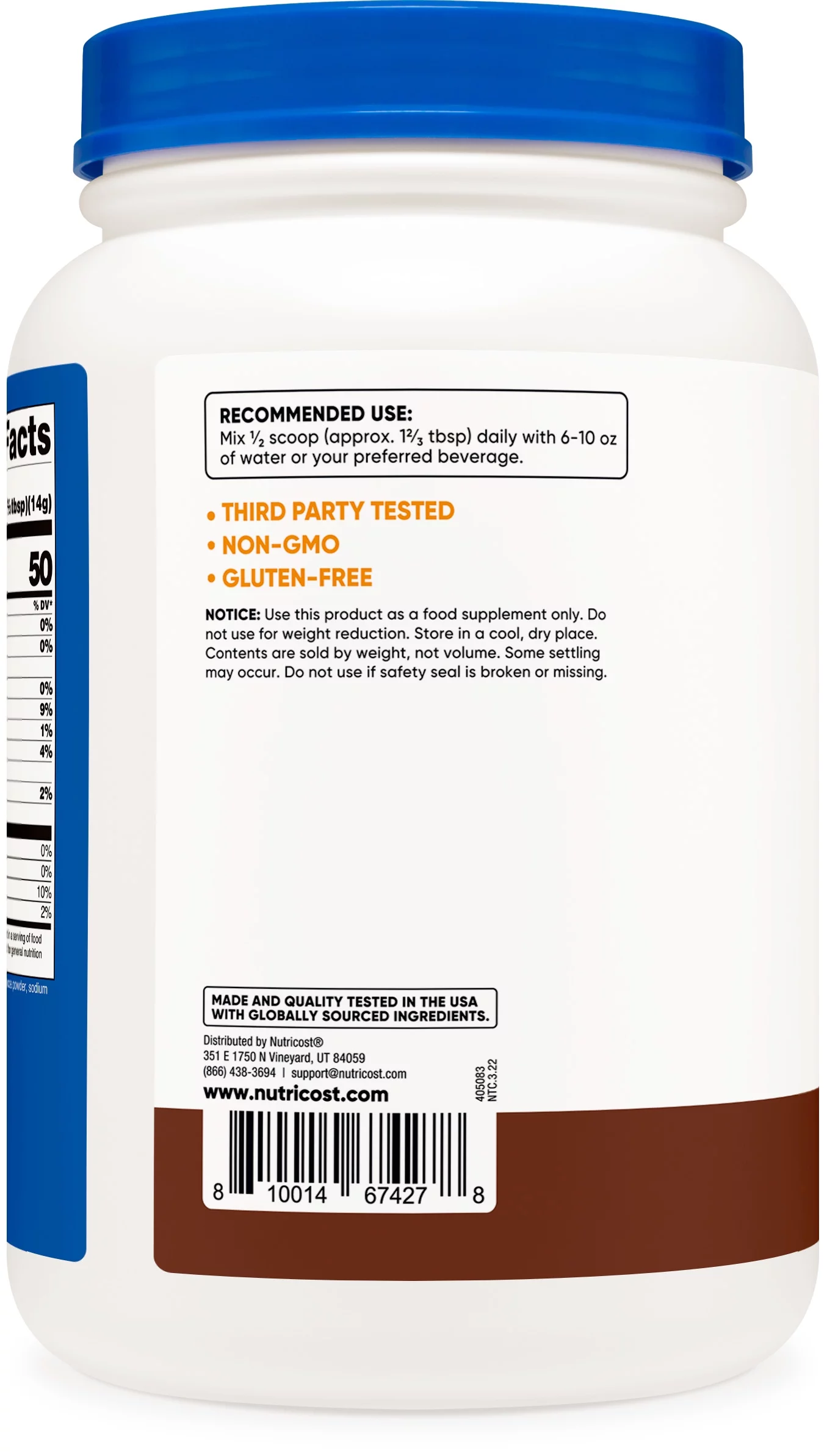 Nutricost Soy Protein Powder Supplement, 2 LB Chocolate, 10 Grams Protein Per Serving