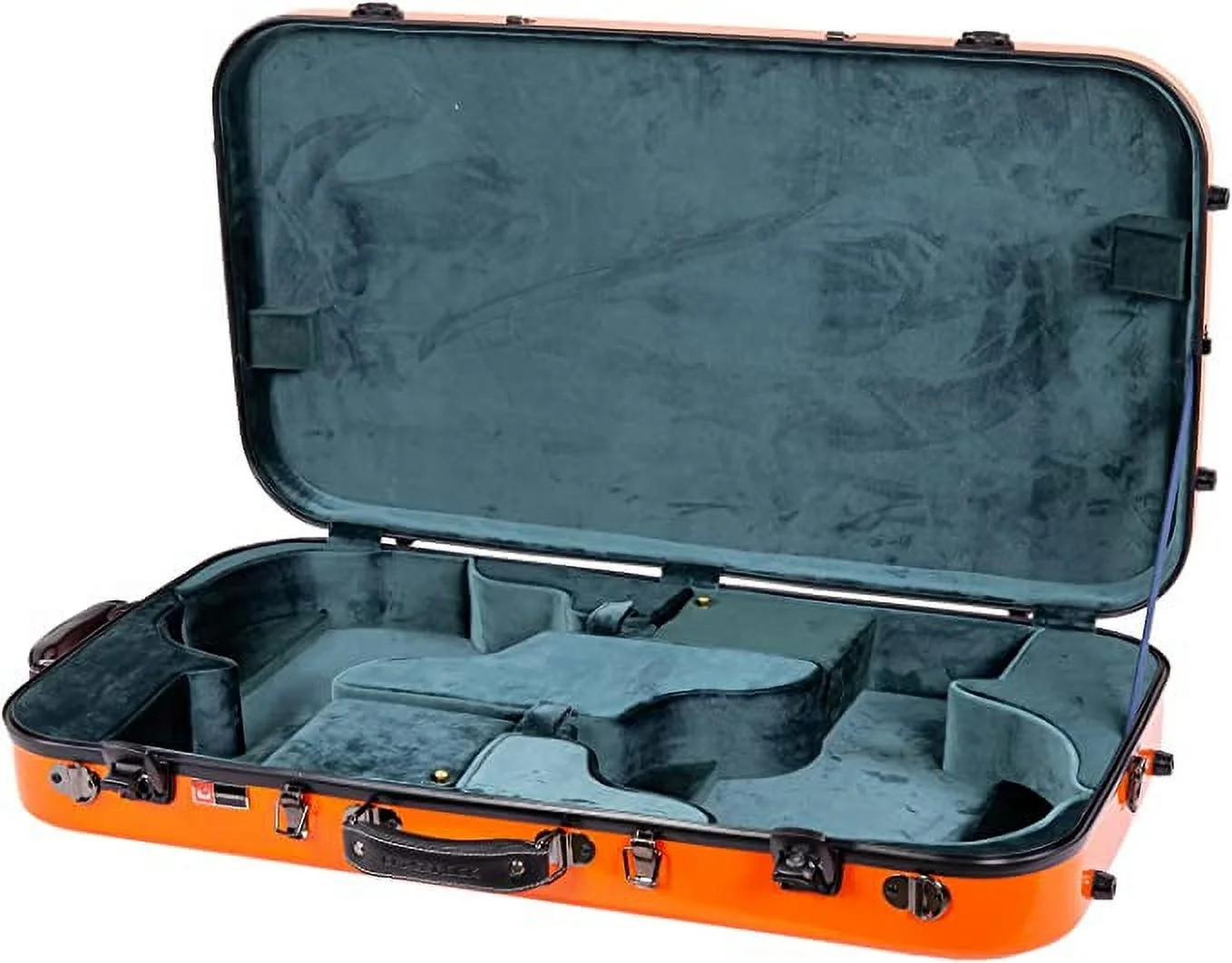 Crossrock Fiberglass Double Case with TSA Lock for Two Concert/Tenor Ukuleles