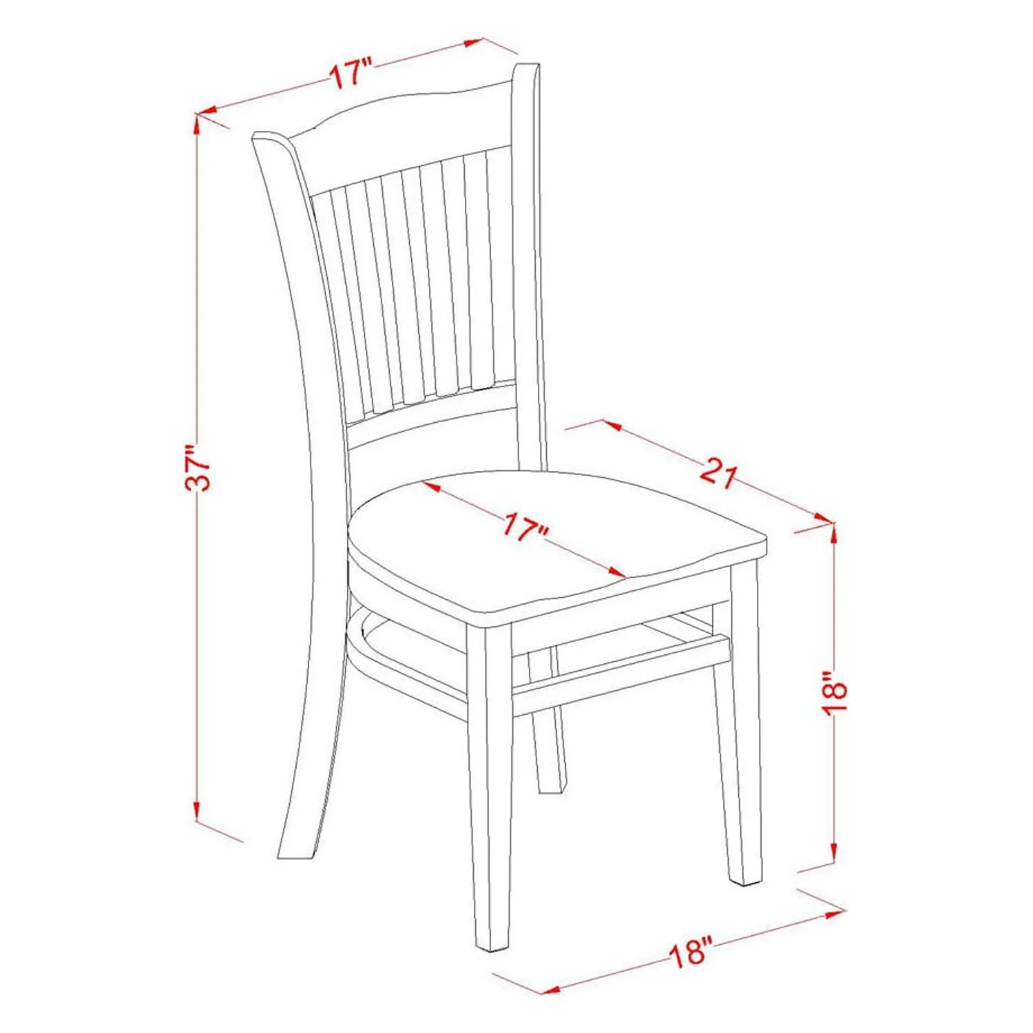 HomeStock Asian Allure 5Pc Rectangle 60 Inch Dining Table And 4 Wood Seat Kitchen Chairs