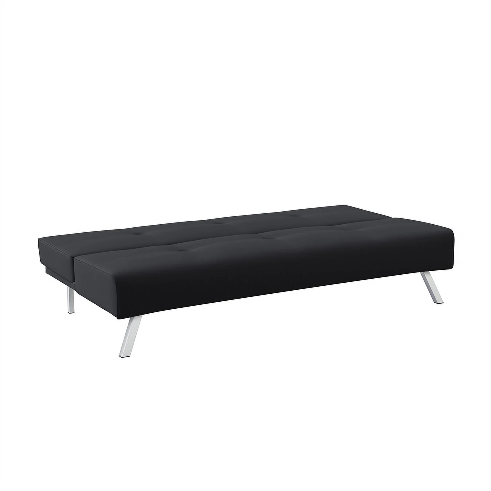Serta Sloan Dream Lift Convertible Sofa in Tufted Black Fabric