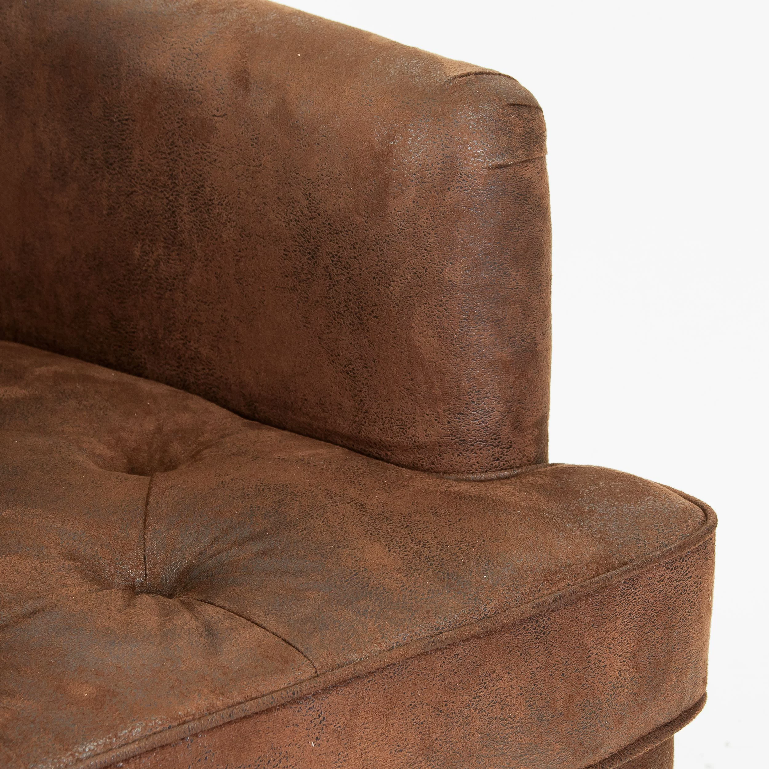 Randi Fabric Tufted Club Chair, Brown