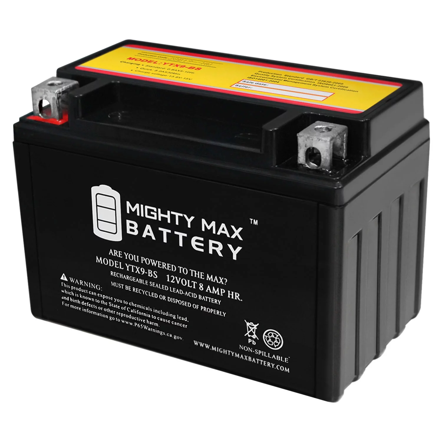 YTX9-BS Battery Replacement for Suzuki GSF 400 GSF400 Bandit 93-97