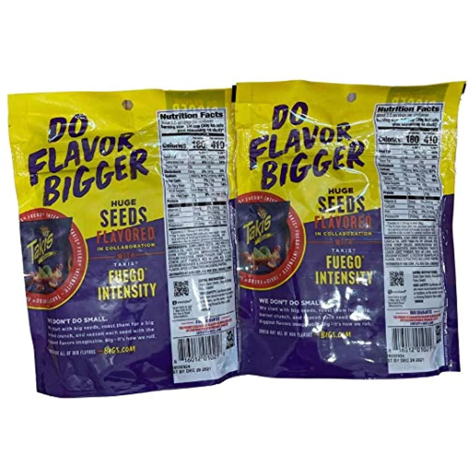 Bigs Takis Sunflower Seeds 5.35 Oz Bag (Pack Of 2) Keto Friendly