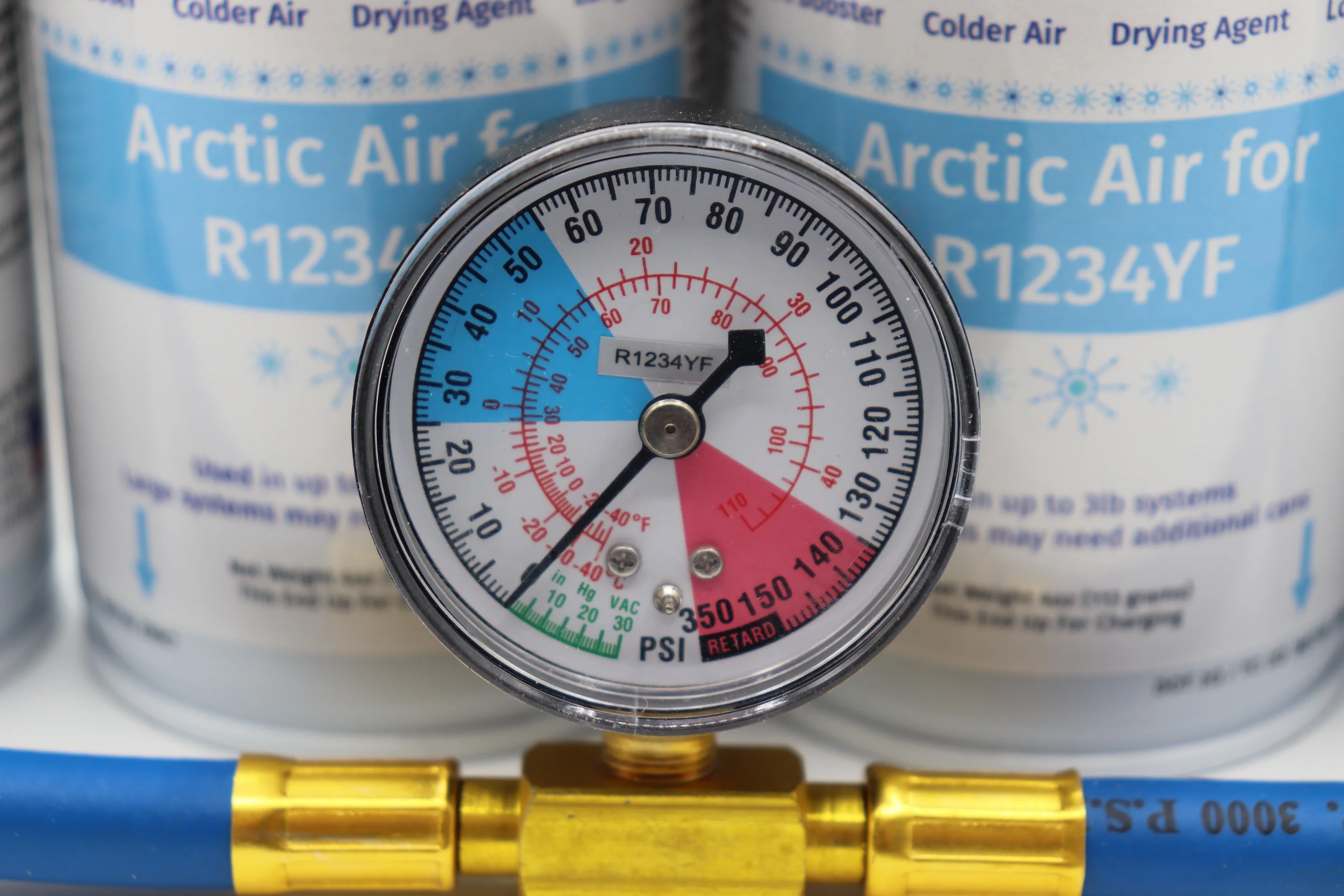 Envirosafe Arctic Air for R1234yf and Stop leak with Gauge, R-1234yf