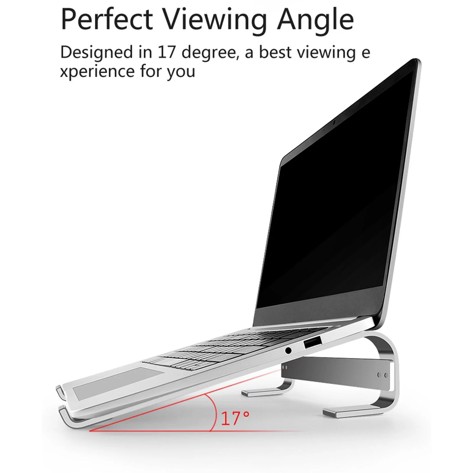 Stand Ergonomic Aluminum Computer Riser - Universal Computer Cooling -