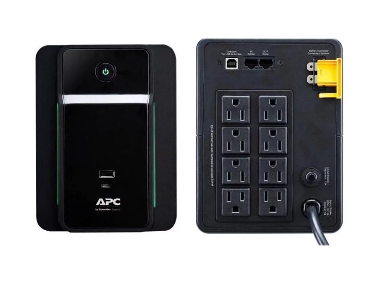 APC by Schneider Electric Back-UPS 1200VA Tower UPS - Tower - 6 Hour Recharge - 120 V Input - 8 x NEMA 5-15R