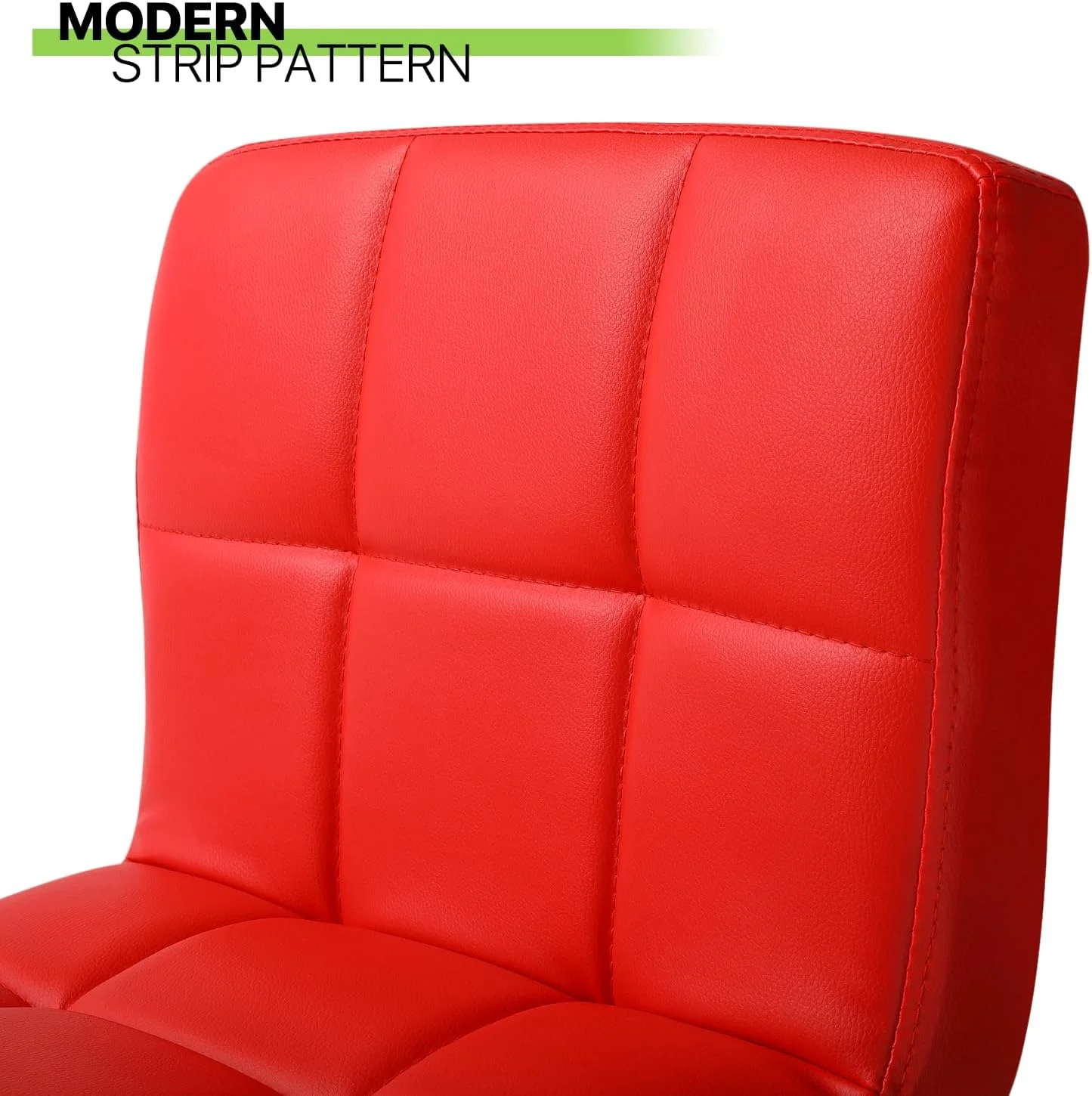 Square Back Bar Stool Set Of 2 Blue Counter Height Barstools Swivel PU Leather Bar Chairs Home Kitchen Stools