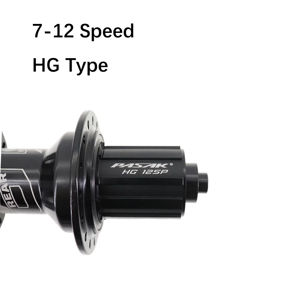 PASAK MTB Bike Hub 6 Paws 4 Bearings Quick Release Thru Axle 32 holes 8 9 10 11 12 speed HG casstte flywheel