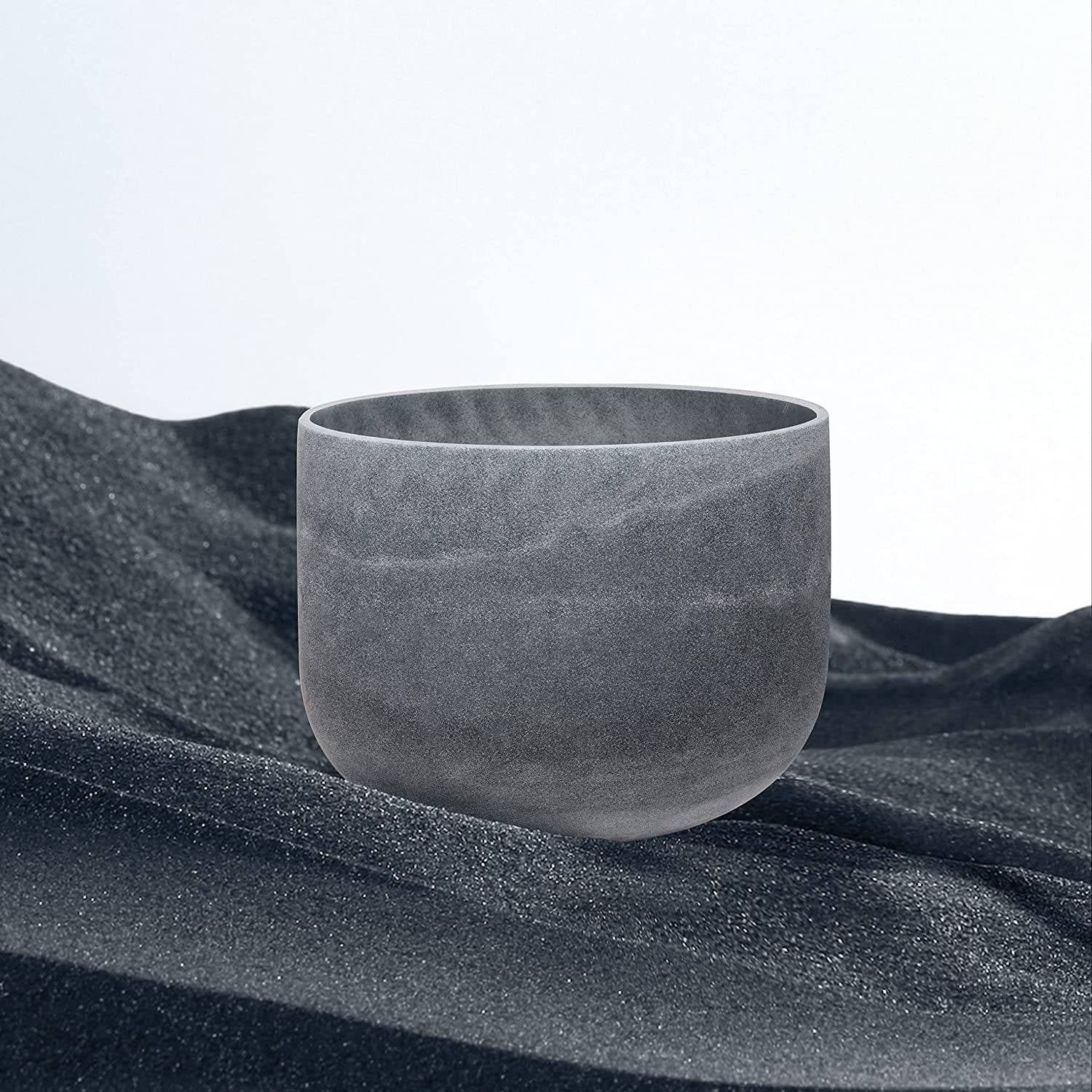 TOPFUND Chakra Set of 7 Moldavite Fusion Crystal Singing Bowls 8-10 inch with Heavy duty carrying case and Suede Stick