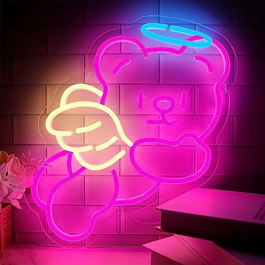 Wanxing Angel Koala LED Neon Light Signs USB Power for Bedroom Home Bar Wedding Party Decoration