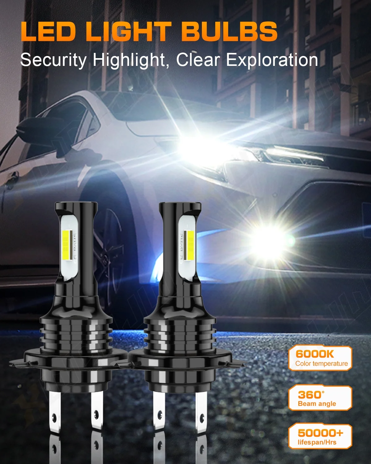 For Kia Forte 2018 Combo Kit 9005 H7 LED Headlight H11 Fog Light Bulbs