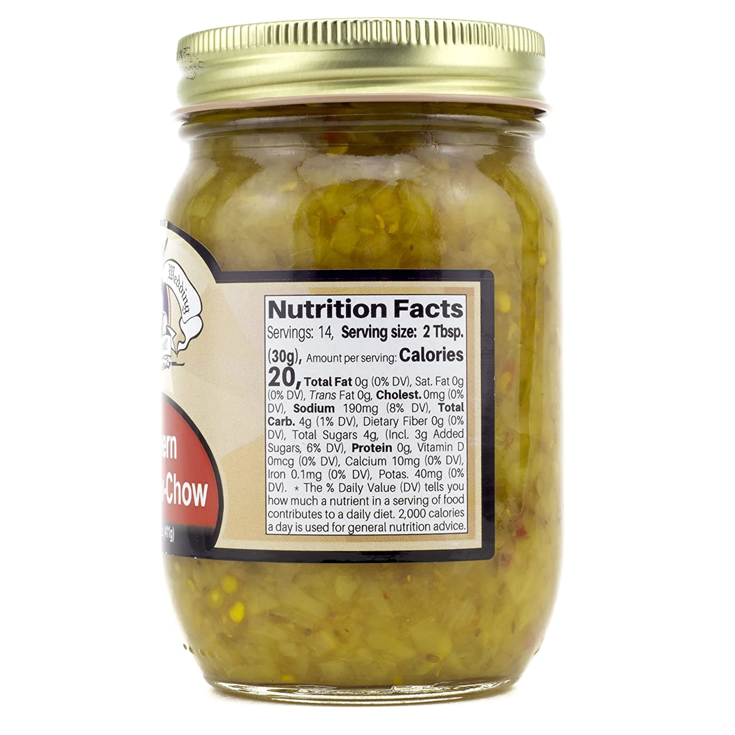 Amish Wedding Hot Southern Style Chow Chow, Two 14.5 oz. Jars