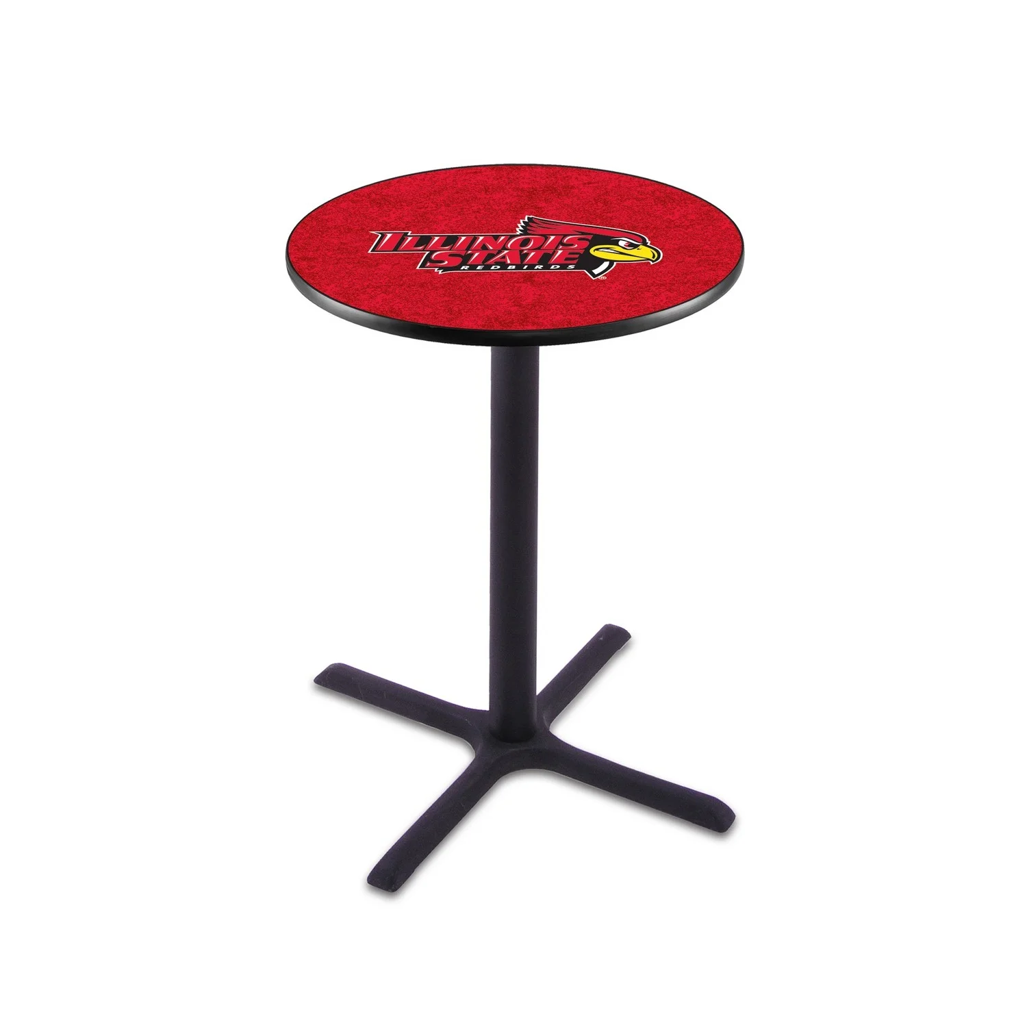 Illinois State Pub Table with Black Wrinkle (36 in. Dia. x 36 in. H (50 lbs.))