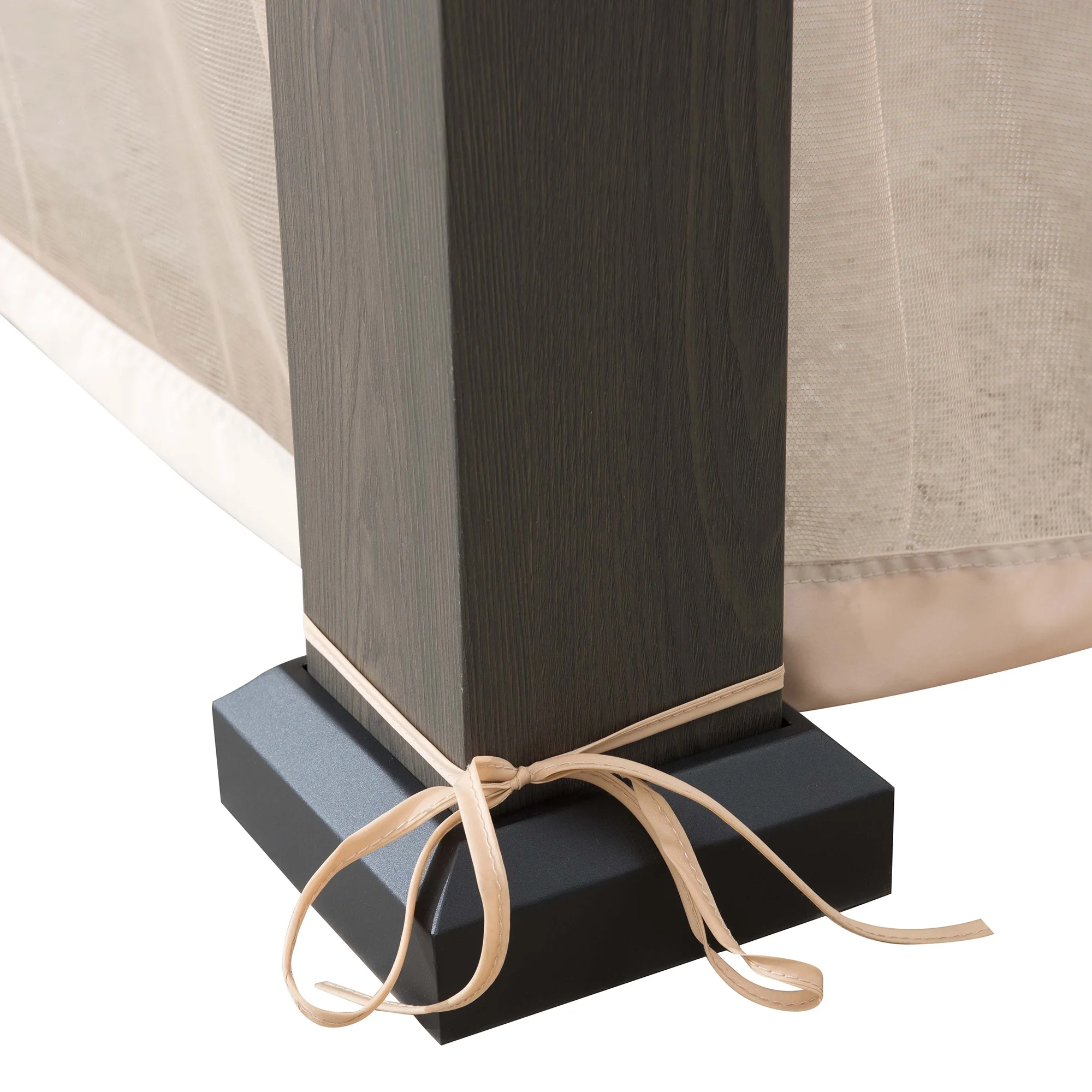 Sunjoy 13x15x10.4 Churchill Hard Top 2-Tier Metal Gazebo With Netting