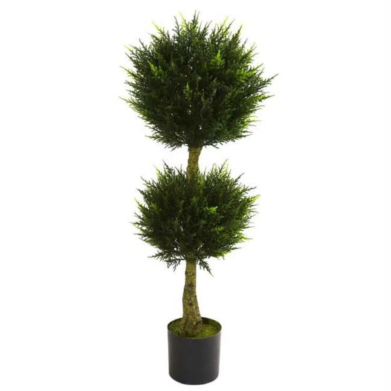 4 ft. Double Ball Cypress Topiary UV Resistant - Indoor-Outdoor