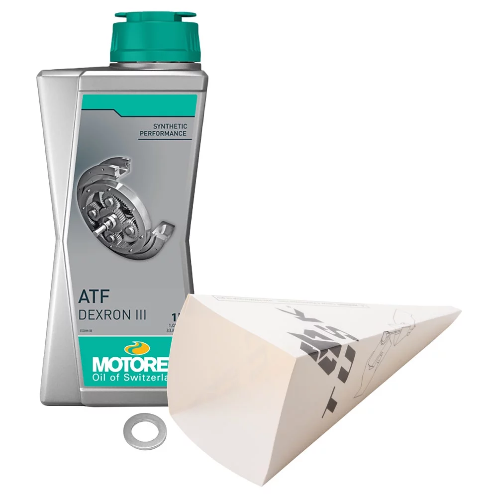 Tusk 2-Stroke Transmission Oil Change Kit Motorex Syn. ATF3 Dexron III 1 Liter For Husqvarna TC 50 2019-2023