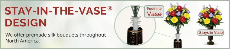 Sympathy Silks Artificial White Lily/Red Peony/Red Carnation Bouquet 24